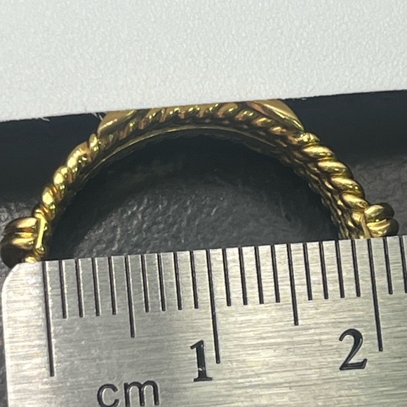 Tiffany & Co. 18K Yellow Gold Schlumberger X Rope Ring - Picture 8 of 9